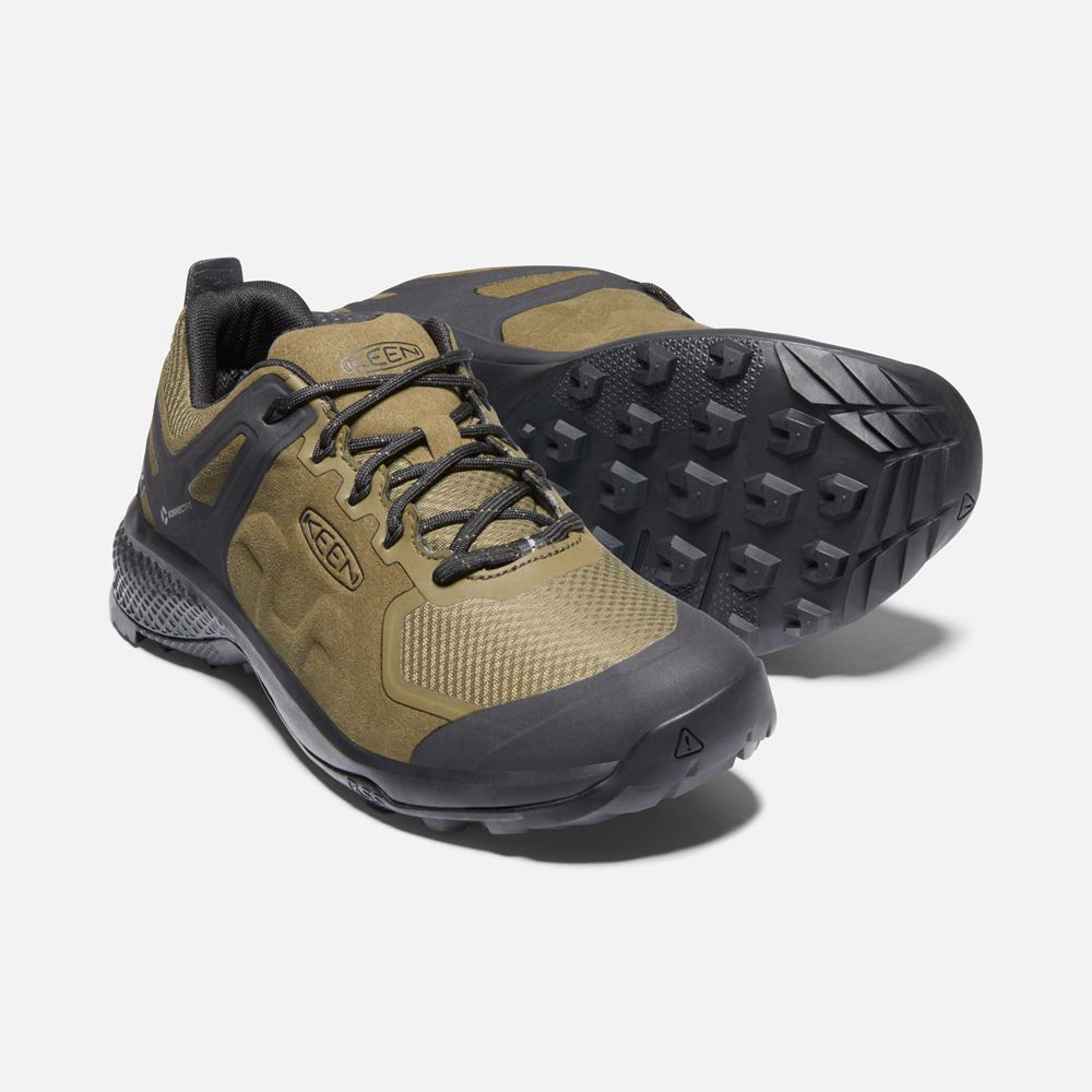 Zapatos de Seguridad Keen Mexico Verde Oliva/Negros - Hombre Explore Waterproof - MH4379650